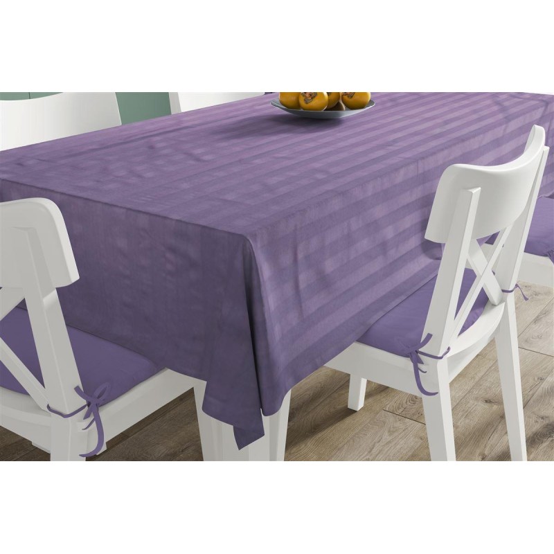 Ανεξίτηλο Τραπεζομάντηλο Νηματοβαφή Lilac 140X140 100% Cotton