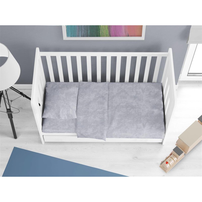 Κατωσέντονο με Λάστιχο bebe Premium Shadow 621 0,70X1,40X0,15 Light Grey 100% Cotton