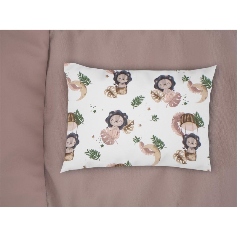 Μαξιλαροθήκη Εμπριμέ kids Lion 532 50X70 Beige 100% Cotton