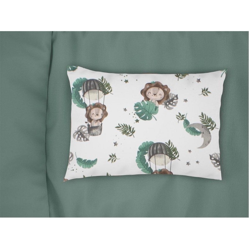 Μαξιλαροθήκη Εμπριμέ bebe Lion 534 35X45 Green 100% Cotton