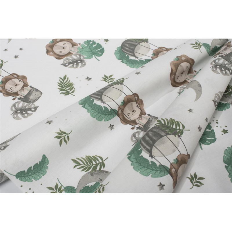 Σεντονάκι Λίκνου bebe Lion 534 80X110 Green 100% Cotton