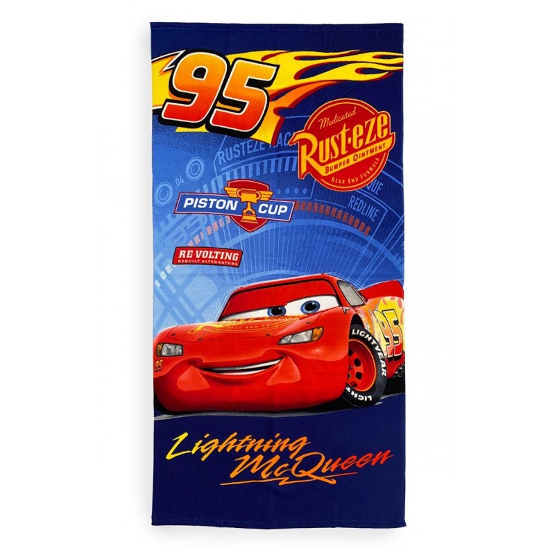 Πετσέτα Θαλάσσης Quick Dry Disney Home Cars 38 70X140 Blue 100% Microfiber