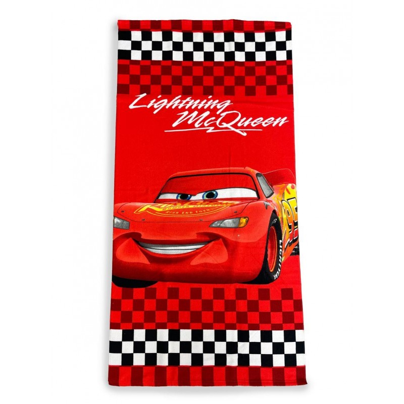 Πετσέτα Θαλάσσης Quick Dry Disney Home Cars 21 70X140 Red 100% Microfiber