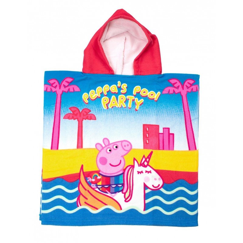 Πόντσο Θαλάσσης Quick Dry Hasbro Peppa Pig 32 50X100 Pink 100% Microfiber