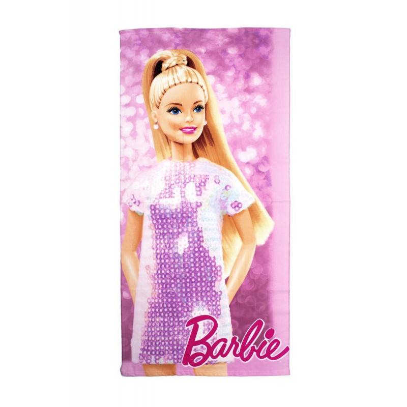 Πετσέτα Θαλάσσης Quick Dry Mattel Barbie 85 70X140 Pink 100% Microfiber