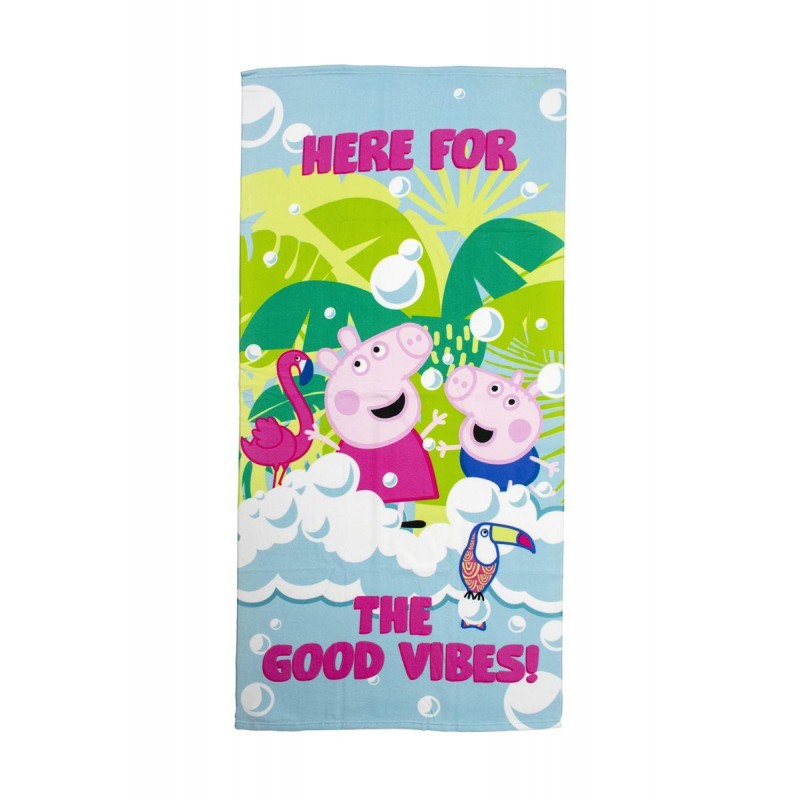 Πετσέτα Θαλάσσης Quick Dry Hasbro Peppa Pig 12 70X140 Green 100% Microfiber