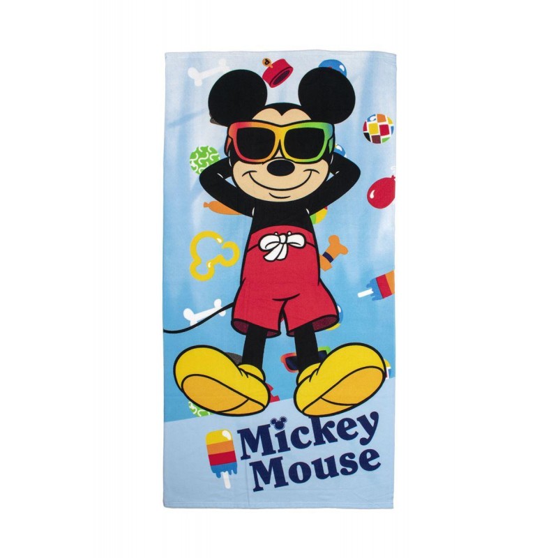 Πετσέτα Θαλάσσης Quick Dry Disney Home Mickey 01 70X140 Sky Blue 100% Microfiber