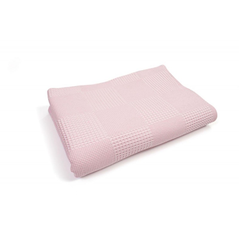 Κουβέρτα Πικέ bebe Μονόχρωμη 120X150 Ροζ 100% Cotton