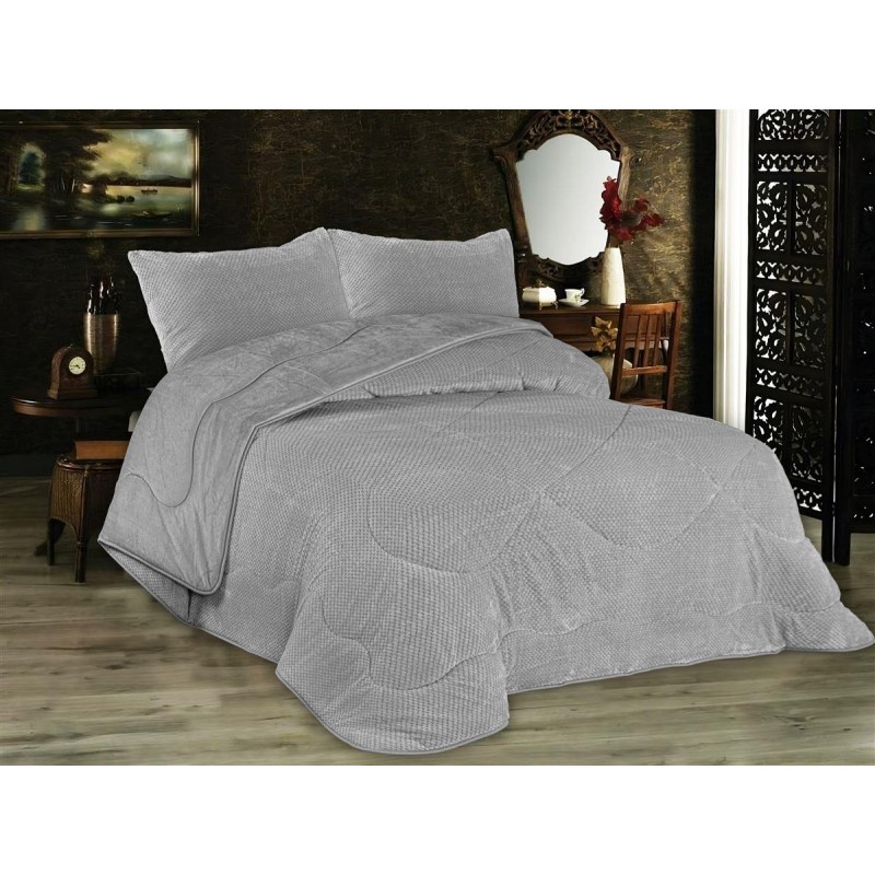 Κουβερτοπάπλωμα Popcorn Fleece 700 gsm 1950 Grey 160X220 100% Polyester