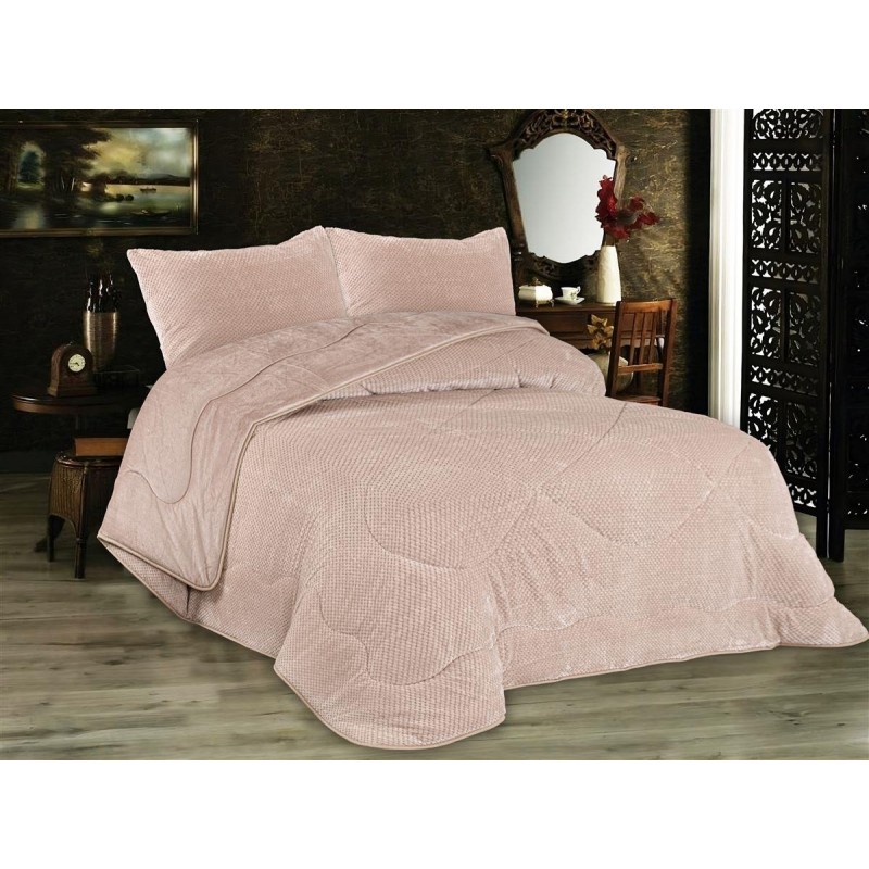 Κουβερτοπάπλωμα Popcorn Fleece 700 gsm 1950 Mocha 160X220 100% Polyester