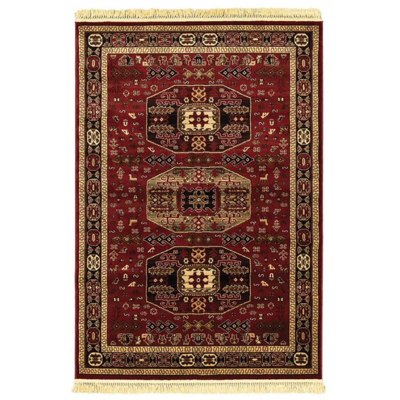 ΧΑΛΙ PERSIA 6057 BURGUNDY ΜΕ ΚΡΟΣΣΙ - SET067(2x140,1x200)  NewPlan