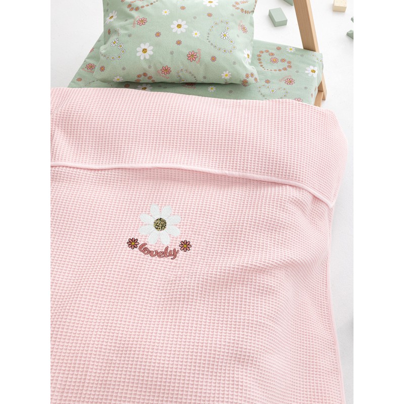 Κουβέρτα Πικέ Κούνιας Baby Blankets 100x150 CANDY/2 PINK