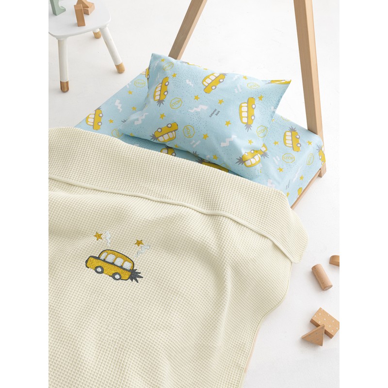 Κουβέρτα Πικέ Αγκαλιάς Baby Blankets 80x110 CANDY/2 CREAM