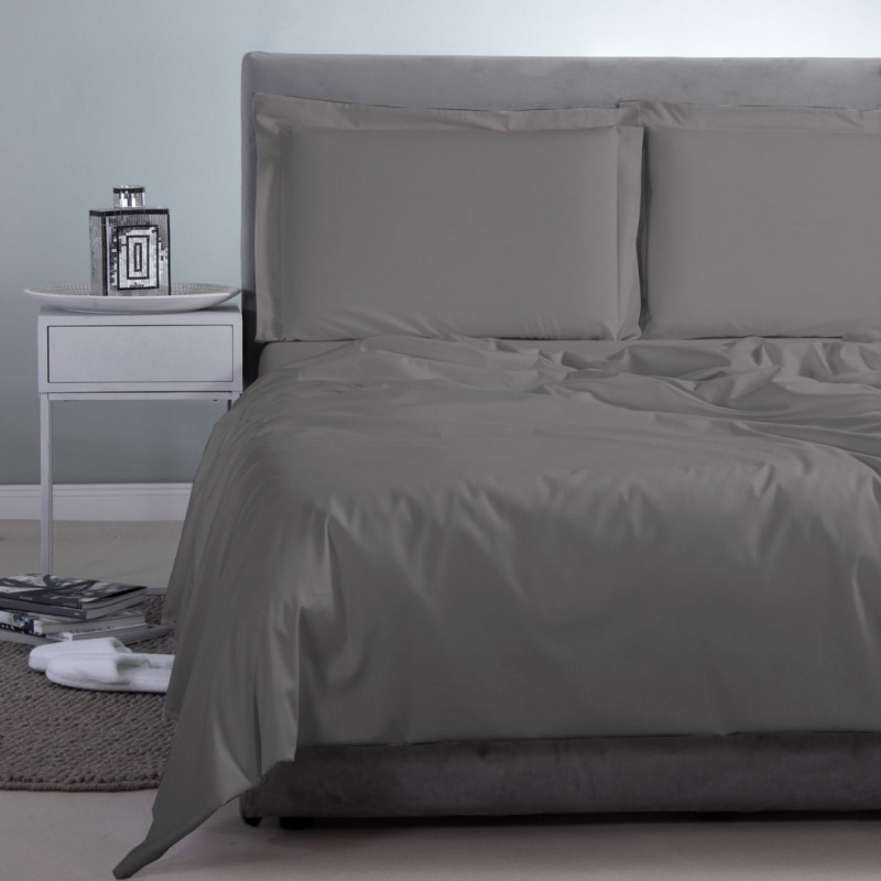 Aslanis Home Σετ Σεντόνια 4τμχ. Cool Grey 82 Cotton Satin