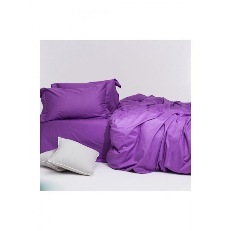 Aslanis Home Σετ Σεντόνια 4τμχ. Violet Royal 44 Cotton Satin