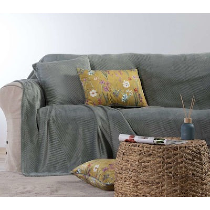 Nef-Nef Homeware Ριχτάρι Τριθέσιου Καναπέ Dakari 180x300εκ. Green 033960