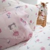 Vesta Home Sissy Σετ Σεντόνια Μονά Βαμβακερά σε Ροζ Χρώμα 260x170cm