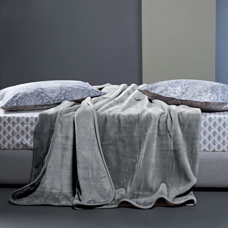 Kentia Notte Κουβέρτα Βελουτέ King Size 260x240εκ. 000063336 22 Light Grey